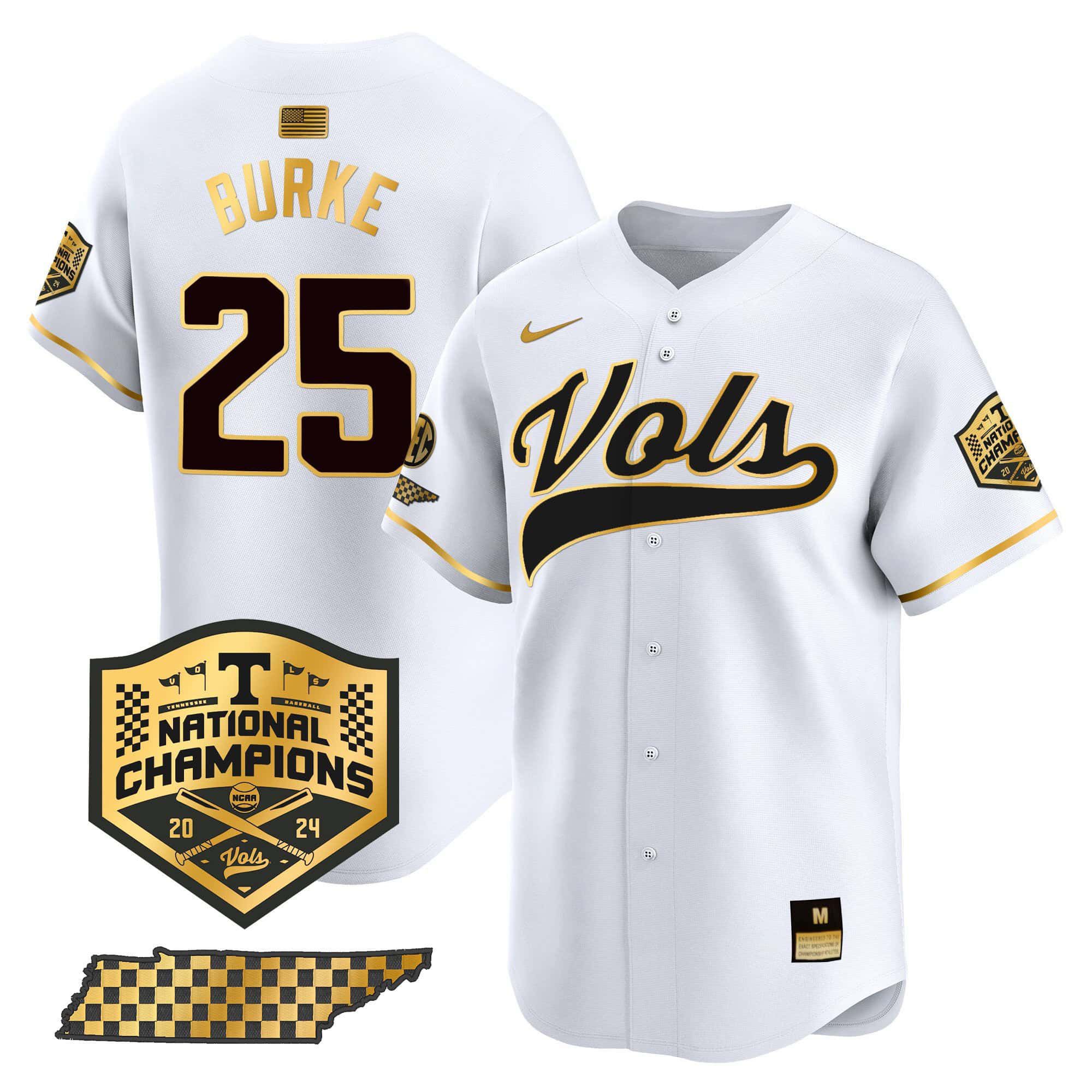 Men Tennessee Volunteers #25 Burke White 2024 Nike Champions Vapor Premier Limited NCAA Jersey style 1->indianapolis colts->NFL Jersey